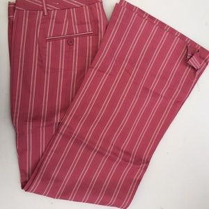 Raspberry striped express slacks